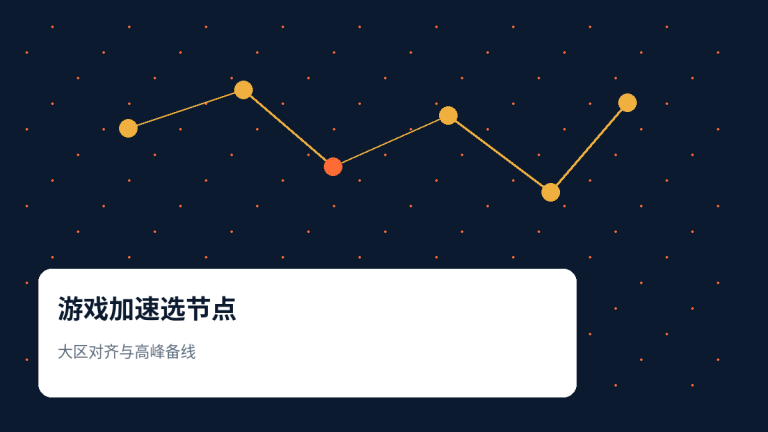 游戏加速选节点：区域、延迟与高峰策略